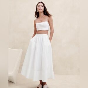 NWT Banana Republic ARIELLA POPLIN MIDI SKIRT AND TOP SET